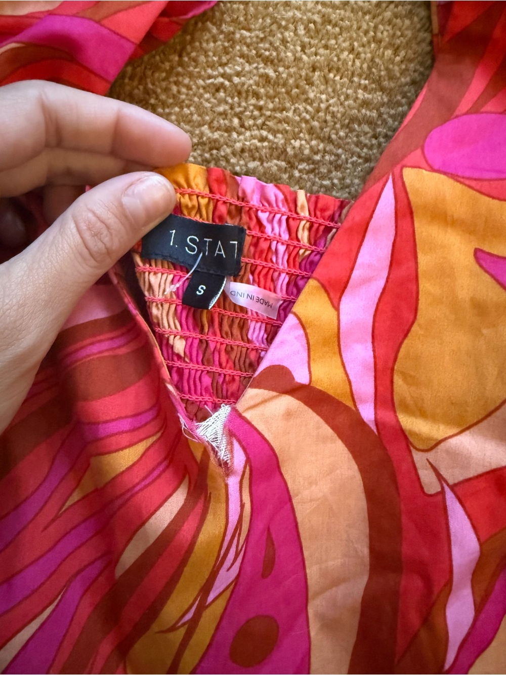 1. State Pink and Yellow Paisley Maxi Dress - Picture 3 of 3
